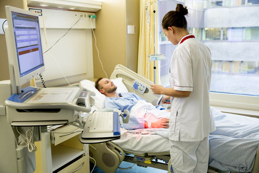 Zorgprofessional en patient